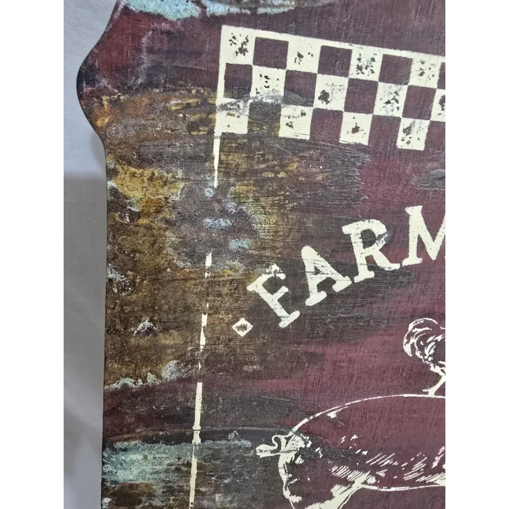 Rustic Farmhouse Milk Jug Wall Decor‎ Farm Fresh Organic Pig Rooster Sign